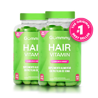 Kit 2 Gummy Hair Maçã Verde - Vitamina e Suplemento para Cabelos e Unhas em Goma