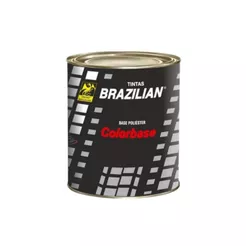 Tinta Base Poliéster Brazilian 900ml Prata Escuna || Met Gm Favorito