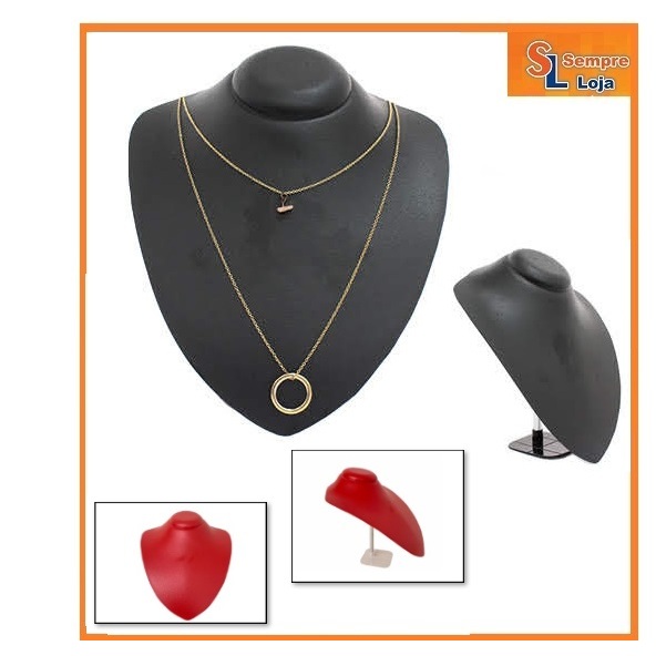 Busto Expositor de colar/corrente e brincos Casquinha.