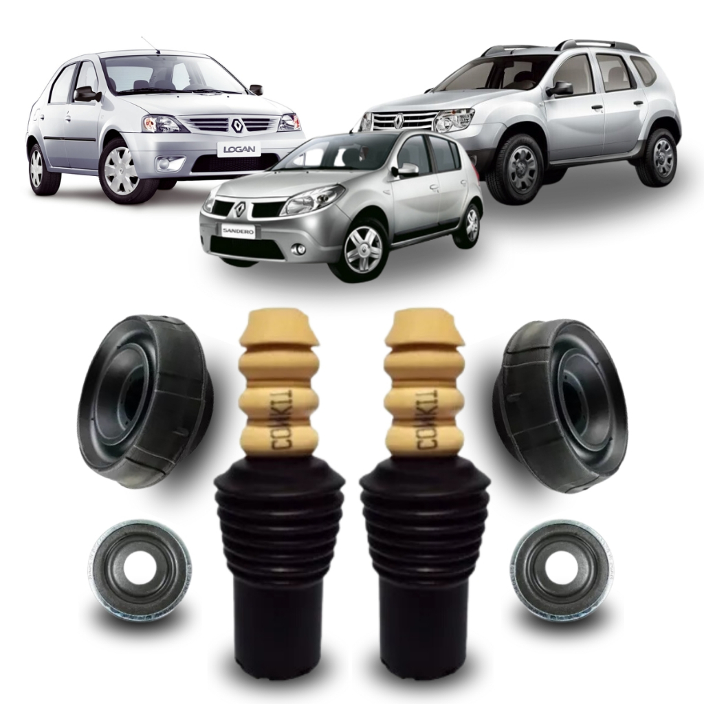 Kit Coxim Batente Amortecedor Dianteiro Renault Captur Oroch Duster Logan Sandero Carro Automotivo