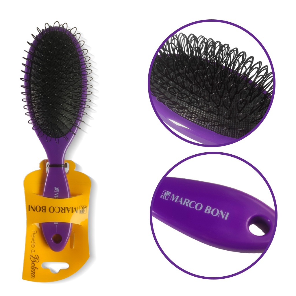 Escova Megahair Almofadada Com Cerdas Em Formato Loop