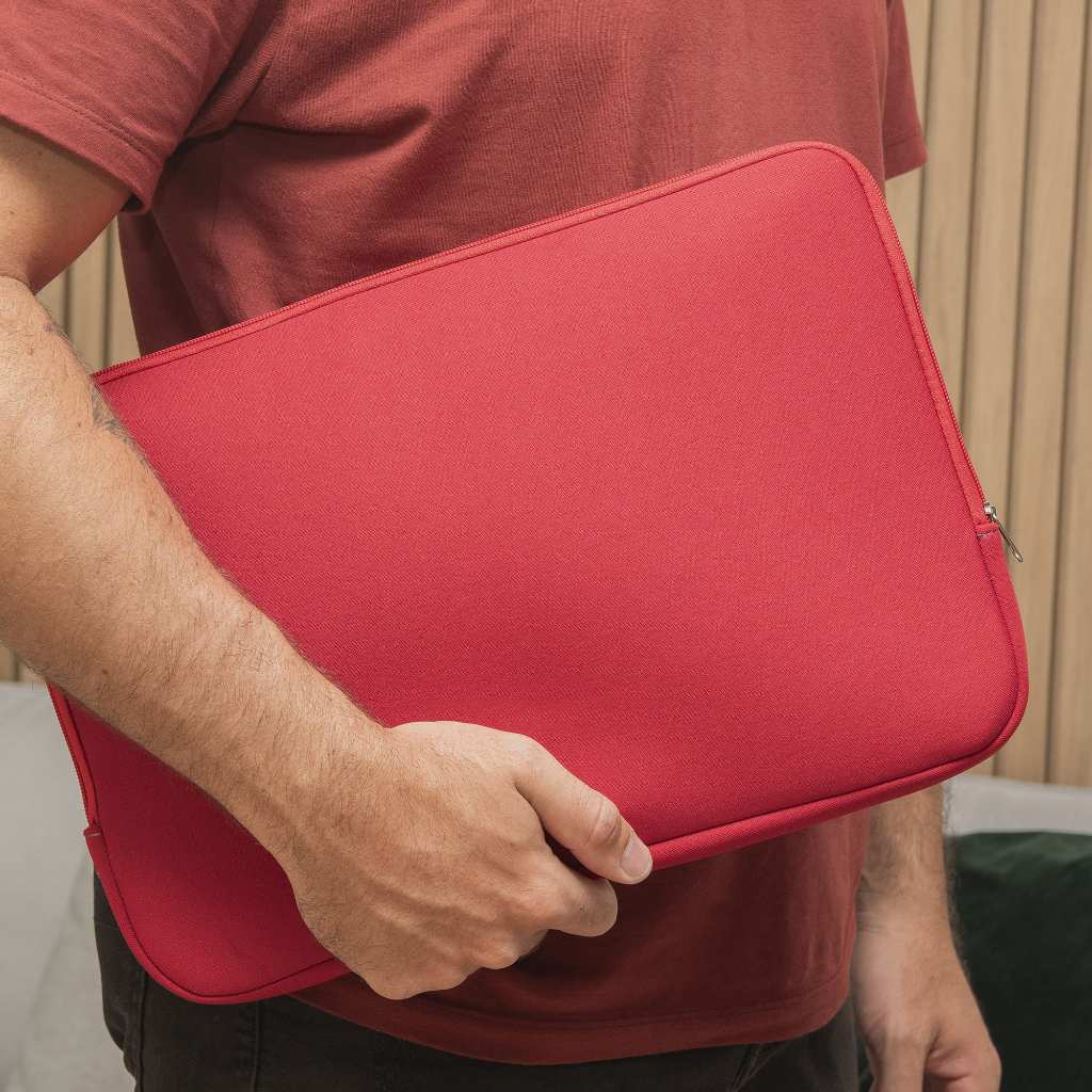 Pasta Capa Notebook Vermelha Case Ultrabook Macbook Chromebook Impermeável 11/14/15/17 Polegadas