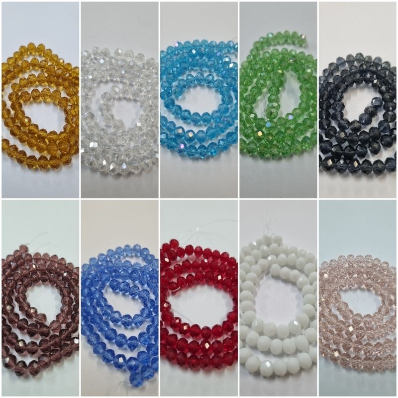 Kit 10 Fios de Cristal 6mm 100% Vidro