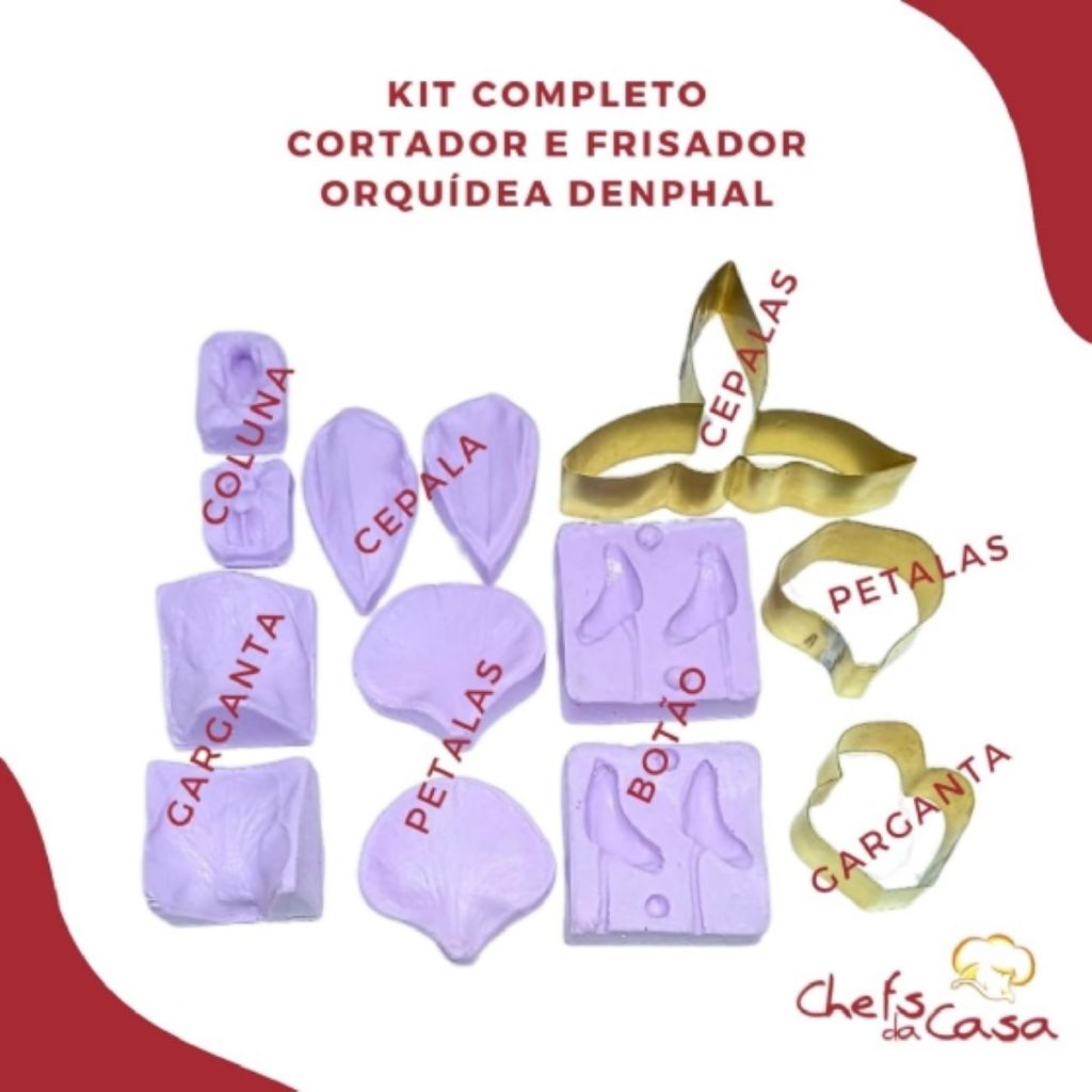 Kit cortador e frisador da orquídea denphal M