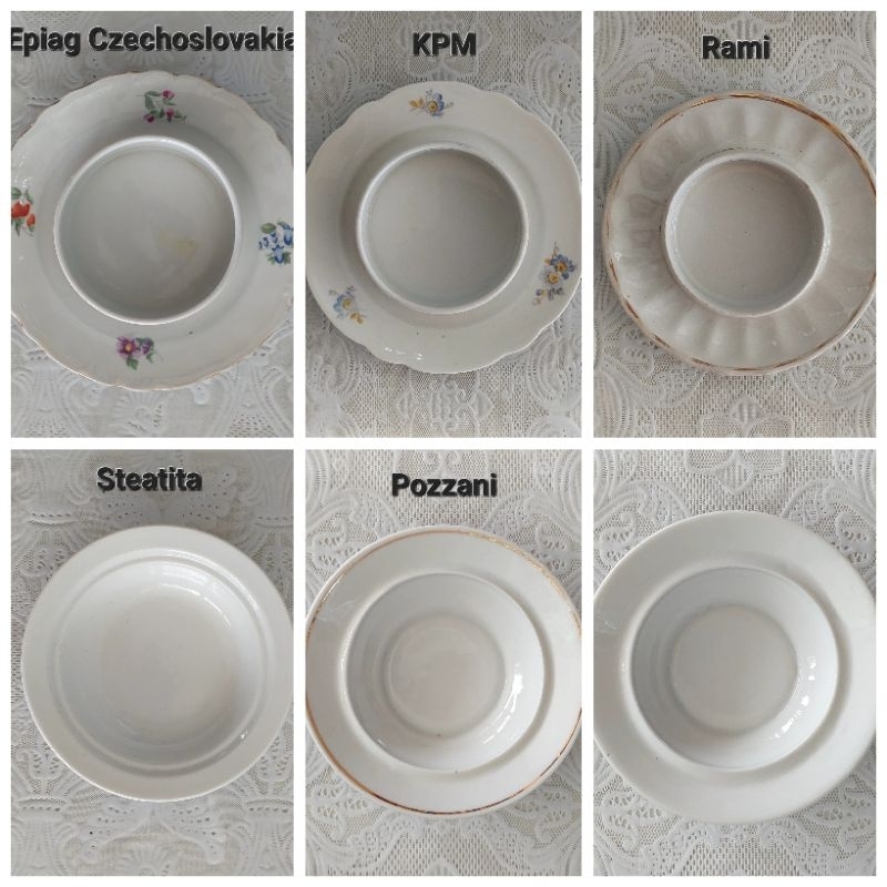 Base De Manteigueira Porcelana: Epiag Czechoslovakia, KPM, Rami, Pozzani, Steatita
