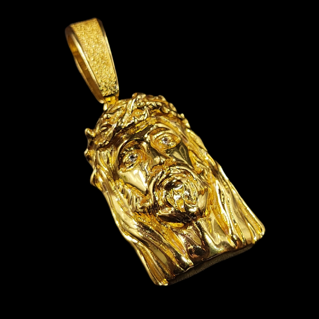 PINGENTE JESUS CRISTO 3D FACE FEITO 100% EM MOEDA ANTIGA ROSTO CRISTO DEUS MASCULINO FEMININO UNISSEX