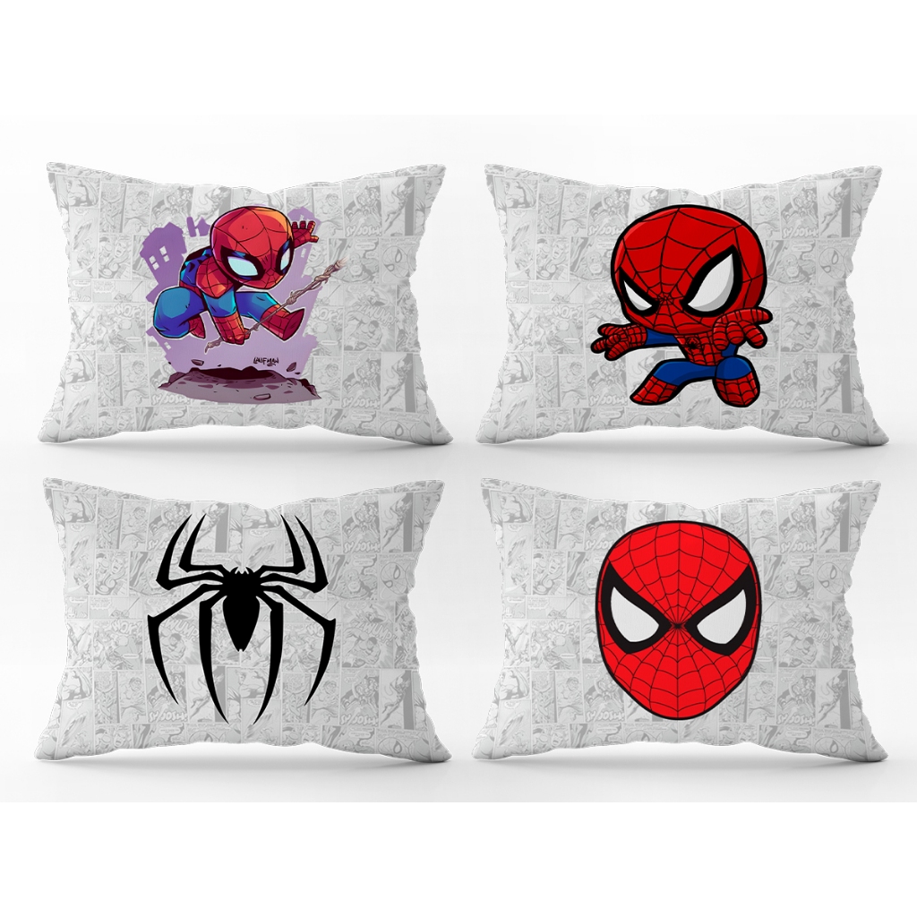 Kit 4 Almofadas Homem Aranha Decorativas C/ Enchimento 20x30 Quarto Sala Sofá em Oferta na Shopee