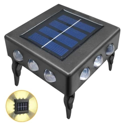 Kit 2 Espeto Arandela Luminaria Jardim Luz Led Solar 12 Focos Slim Sensor