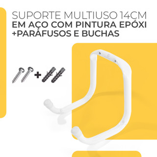 Suporte de Bike Mangueira Bicicleta Para Parede 14cm - Multiuso escada Vassoura Universal Compativel Com Mtb Speed Caloi em Oferta na Shopee