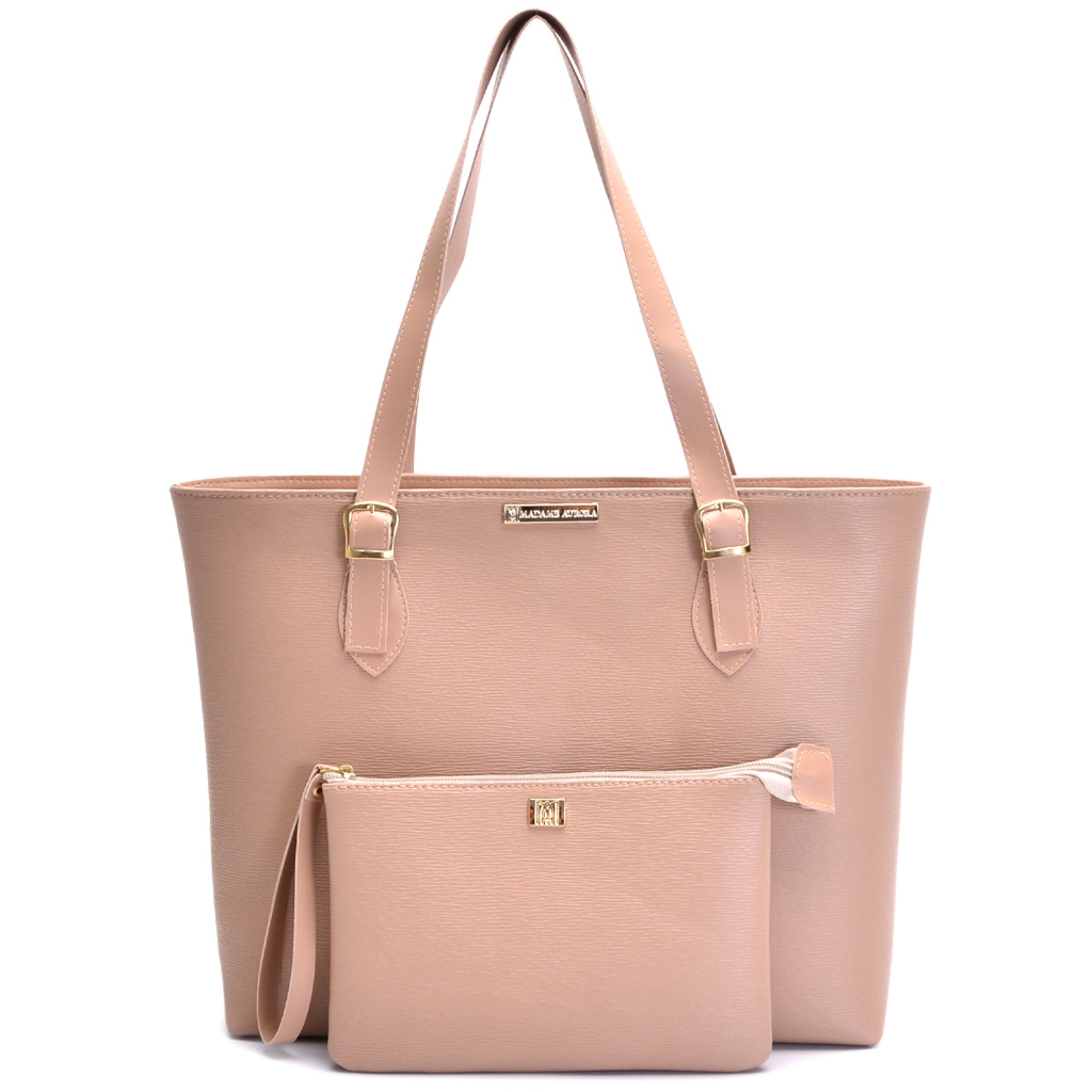 Bolsa Feminina Shopper Angike Grande Sacola de Ombro + Necessaire Feminina em Oferta na Shopee