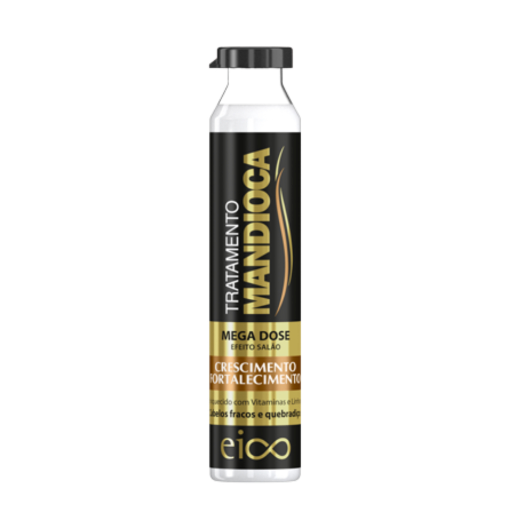 Detalhes do Eico Tratamento Mandioca Shampoo 800ml e Condicionador 750ml + Ampola Fortalecimento Crescimento