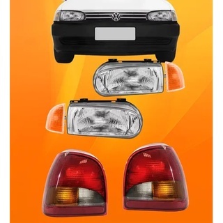 Kit Farol Vidro Pisca Laranja Gol Special G2 1995 A 1999