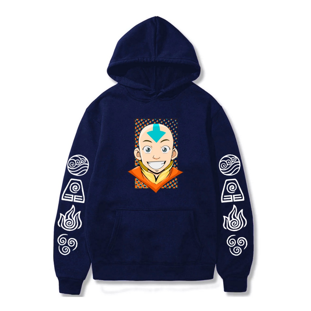 Blusa de Frio Infantil Aang Avatar Moletom Canguru Estampado