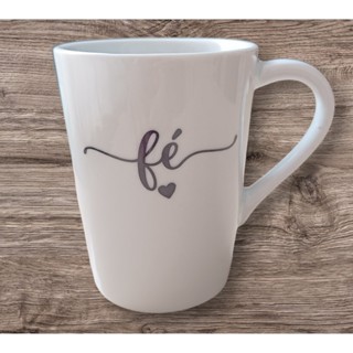 Caneca porcelana decorada personalizada 220ml fé família sucesso paz gratidão seja luz te amo amor ideal para chá café em Oferta na Shopee