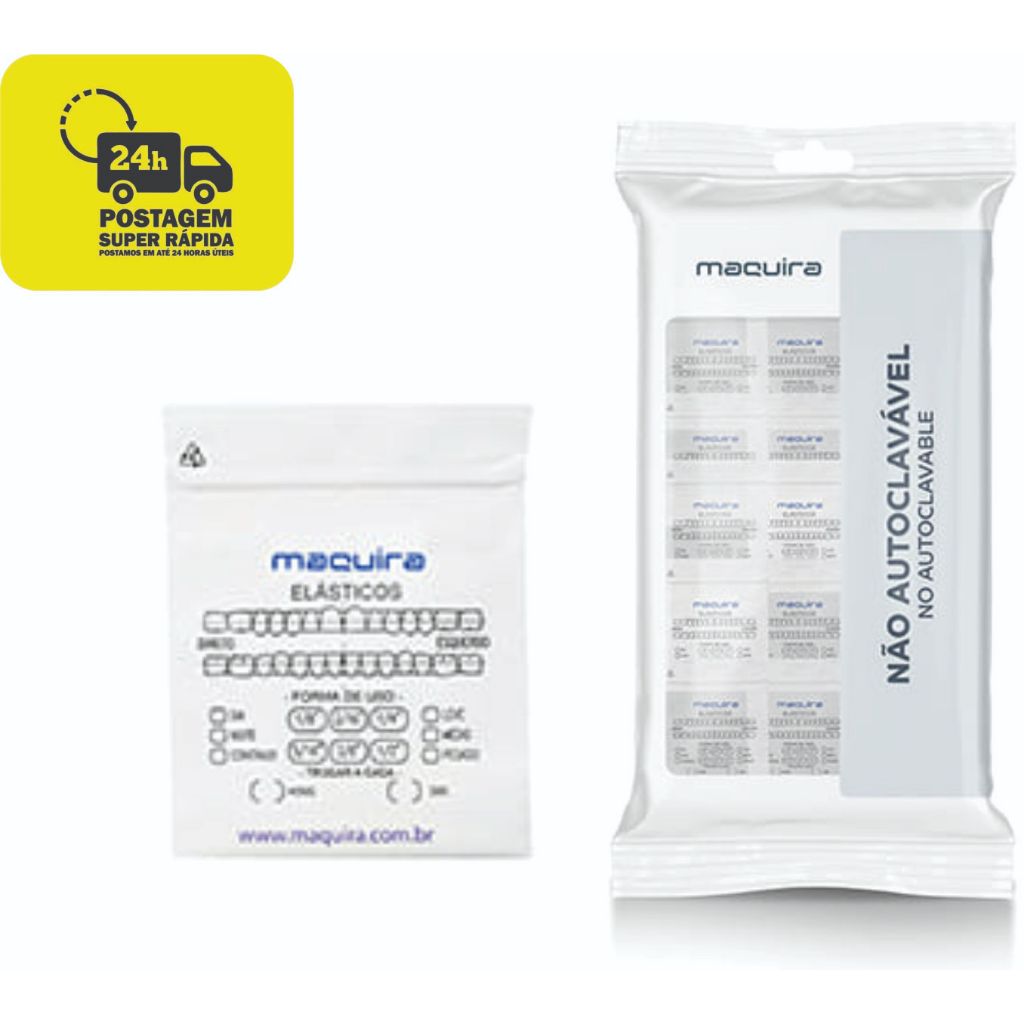 Embalagem para Elástico Ortodôntico - Maquira - c/50 un em Oferta na Shopee