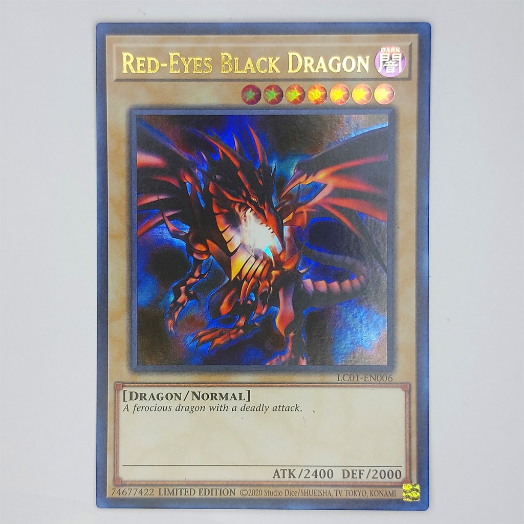 Dragão Negro De Olhos Vermelhos Yugioh Original Americana Ultra Rara