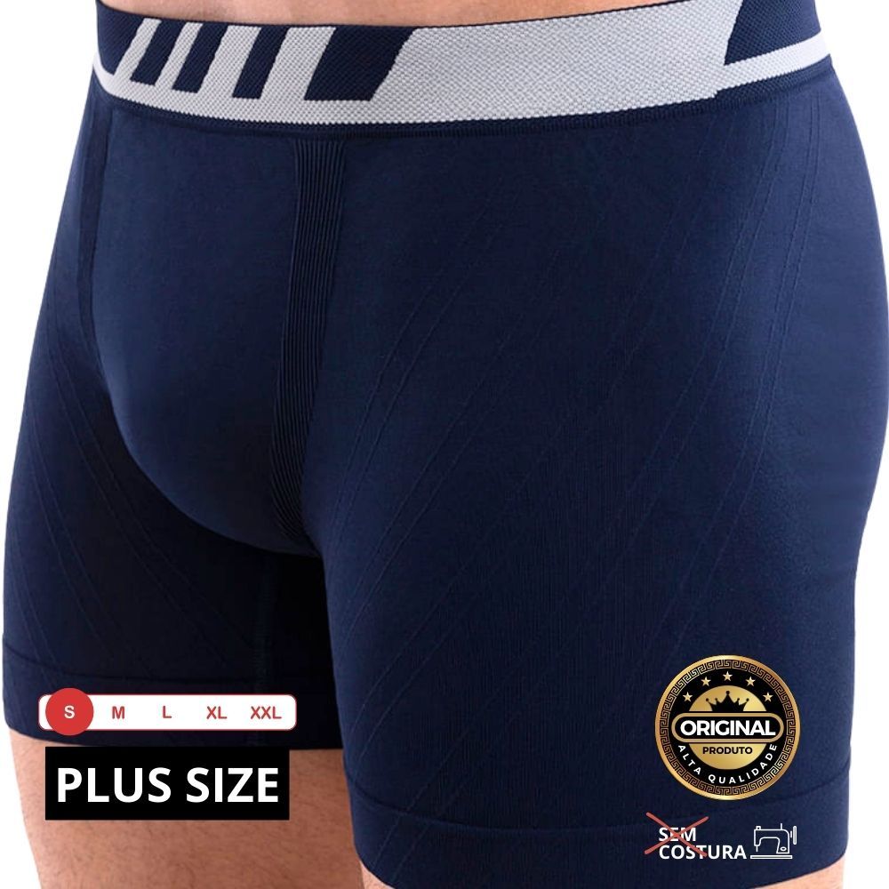 Kit 5 Cueca Boxer Masculina Plus Size Sem costura Cuecas Box Premium Adulto