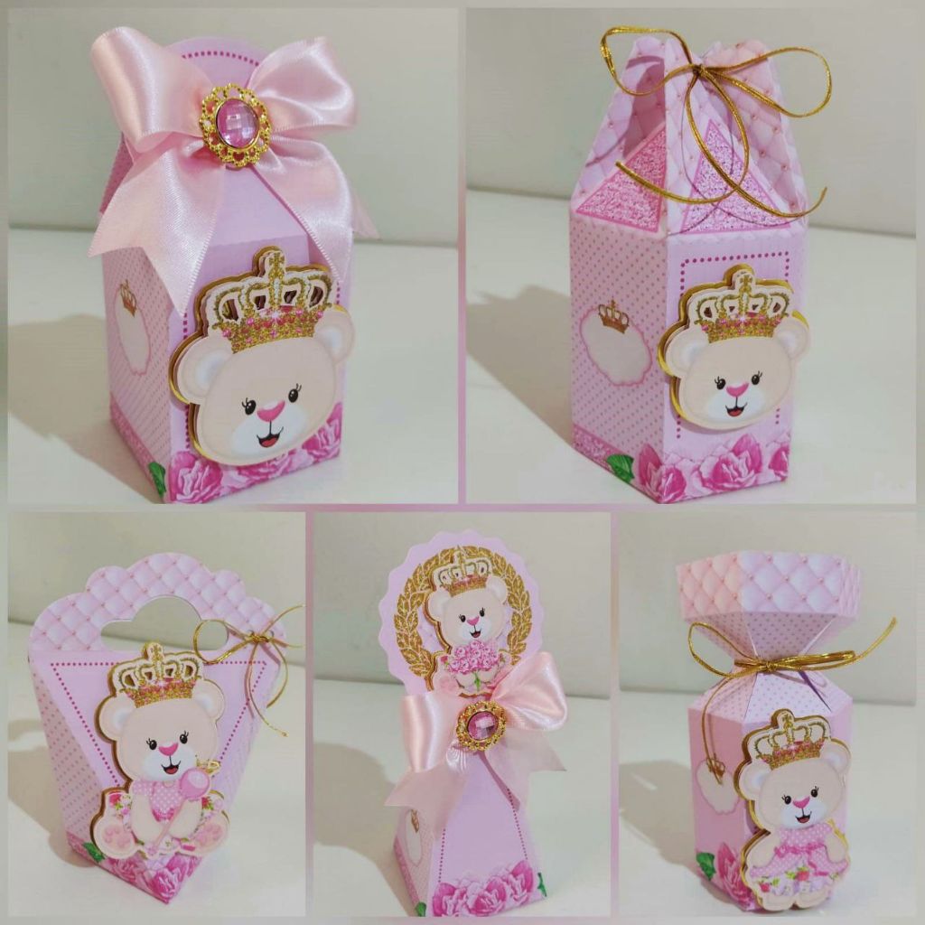 URSINHA PRINCESA CAIXINHAS PERSONALIZADAS LEMBRANCINHAS PERSONALIZADAS