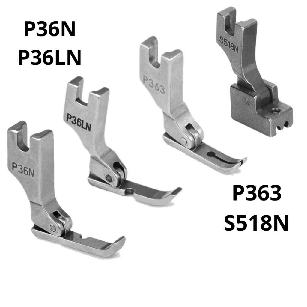 Kit 4 Calcador Para Pregar Ziper Em Maquina Reta Industrial