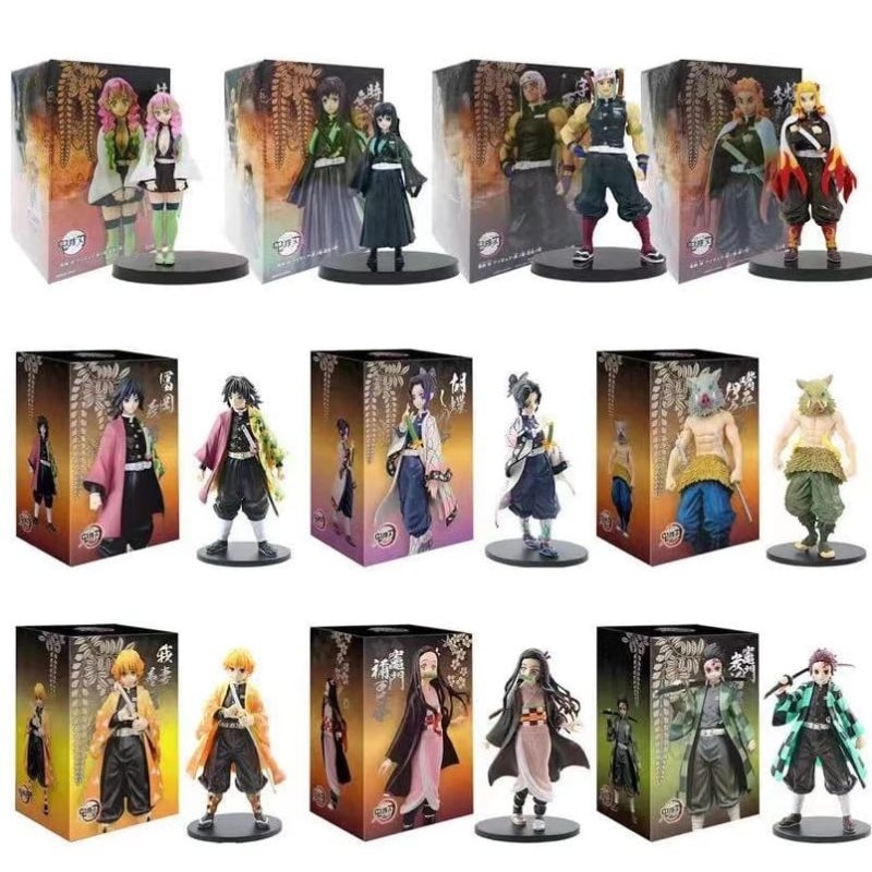 LLT TOYS - Action Figure Demon Slayer Tanjiro Nezuko Zenitsu Inosuke Muichiro Mitsuri Rengoku Giyu Shinobu (anúncio 3)