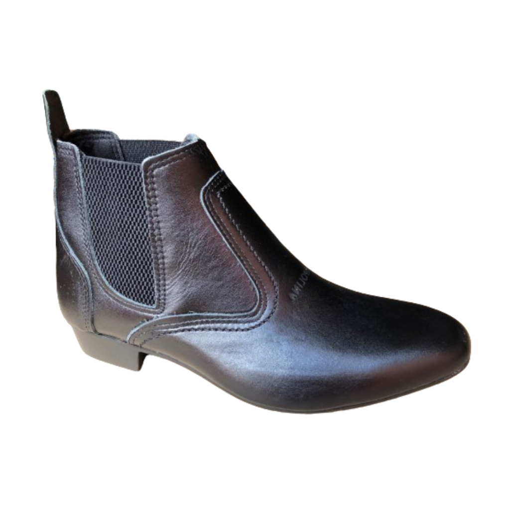 Bota Masculina Feminina Unissex em Couro Legitimo Estilo Country Vaquejada Bota Preta Cavalgada Luxo