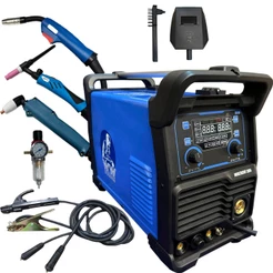 Inversora De Solda Multiprocesso 5 Em 1 Mig Com Gás, e sem Gás, Tig, Eletrodo E Corte Plasma 250A