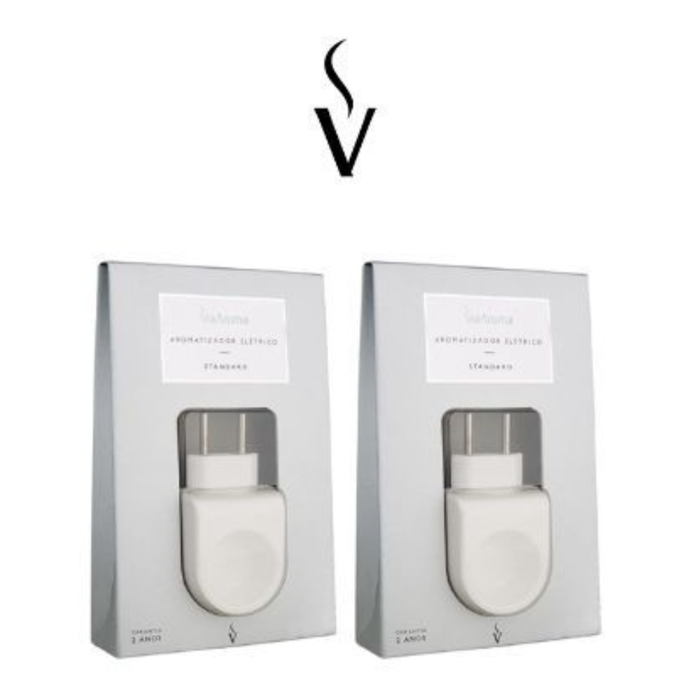 Kit 2 Aromatizadores Difusores Elétricos Standard Via Aroma - para essências e óleos essenciais