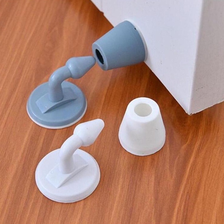 KIT 2 Trava de Porta Peso de Porta Batente Fixador Prendedor Adesivo Amortece Impacto Peso Segurador