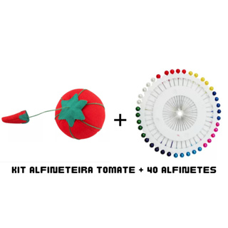 Alfineteira Almofada Tomate Para Alfinetes 5 Cm + Alfinete Disco Costura e Patchwork 1 Disco C/40UN em Oferta na Shopee