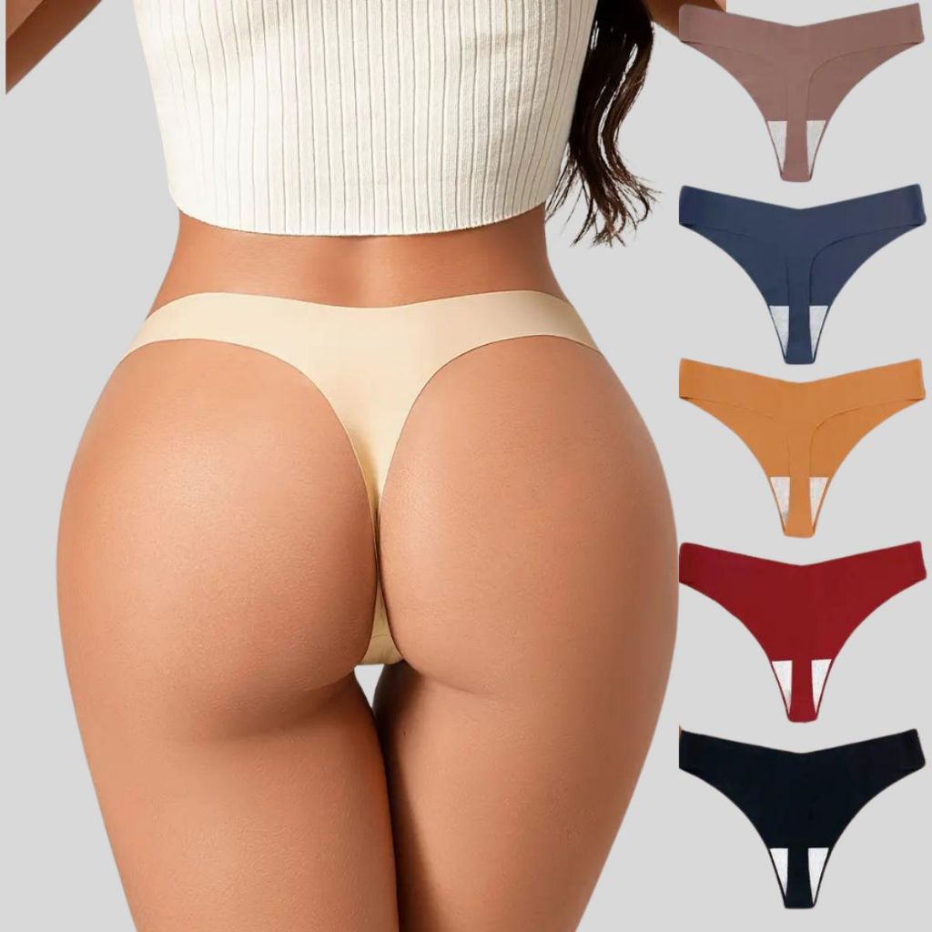 Kit 5 Calcinhas Fio Dental Sem Costura A Laser ou kit 3 calcinhas em Oferta na Shopee