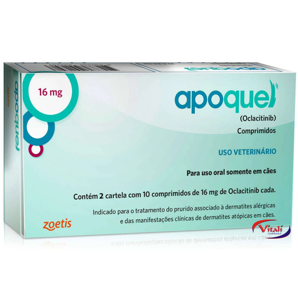 Apoquel 16mg 20 Comprimidos Dermatológico para Cães Zoetis - Pets