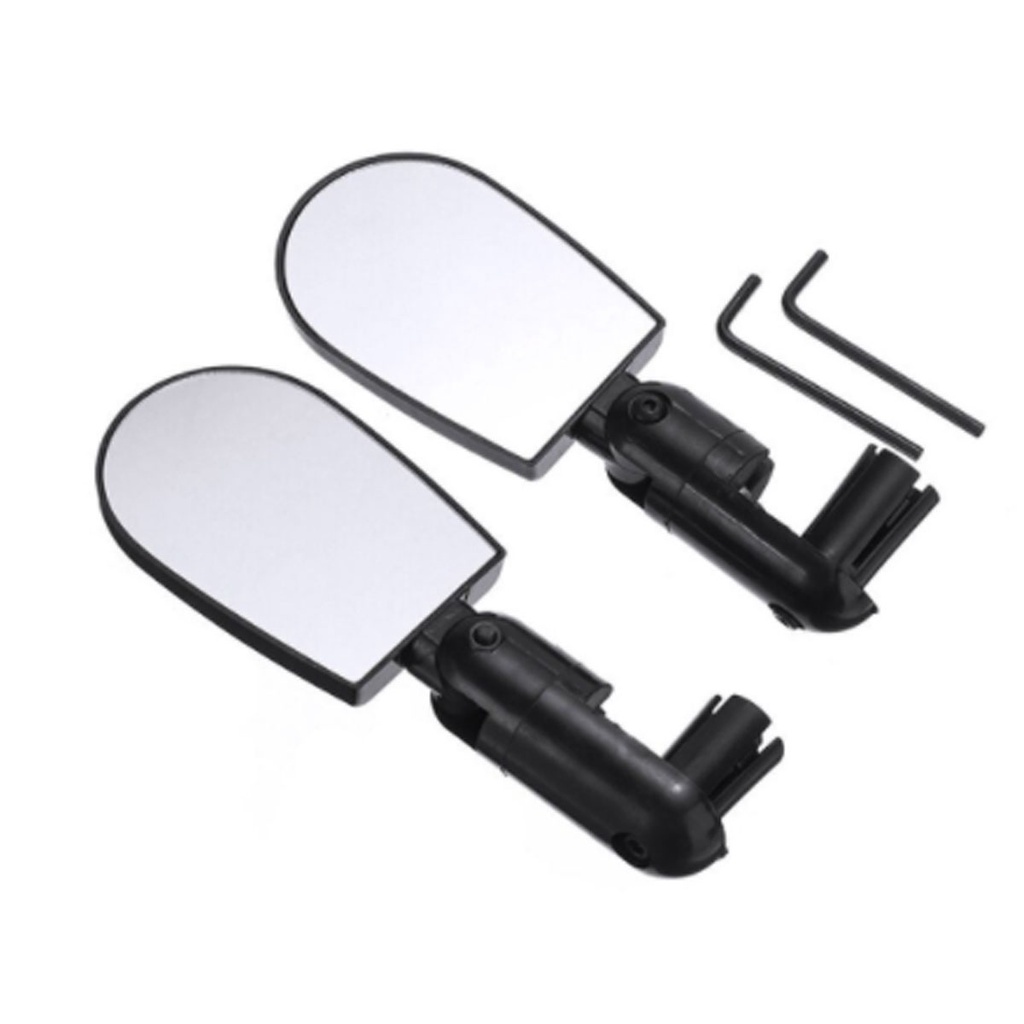 Kit 2 Retrovisor Espelho Curto Bike Guidão Mtb Speed Articulado Ajustável Novo P/ Bike Segurança