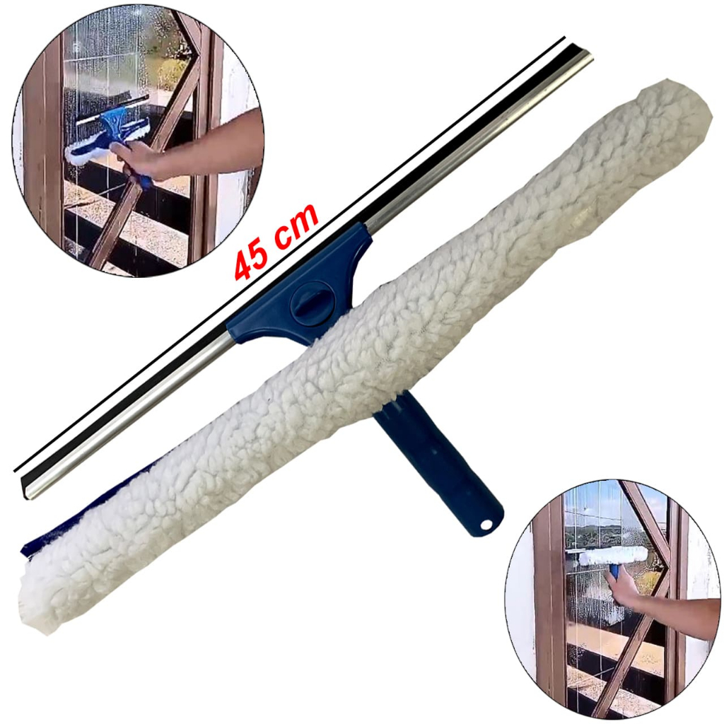 Rodo Para Limpeza de Vidro Rodinho Combinado Sem Cabo 45 Cm