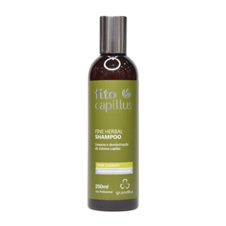 Grandha Fito Capillus Fine Herbal Shampoo 250ml Couro Cabeludo Com caspa Sensível raiz oleosa em Oferta na Shopee