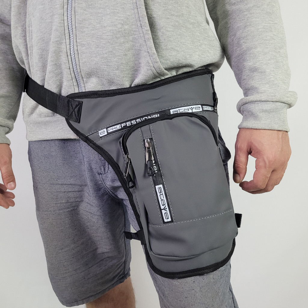 Pochete Cartucheira Motoboy Para Perna Tecido Impermeável Modelo Unissex Masculino Feminino