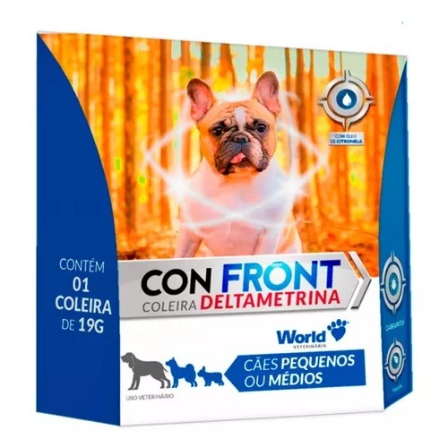 Coleira Antipulga Carrapato Deltametrina Confront 19g 48cm em Oferta na Shopee