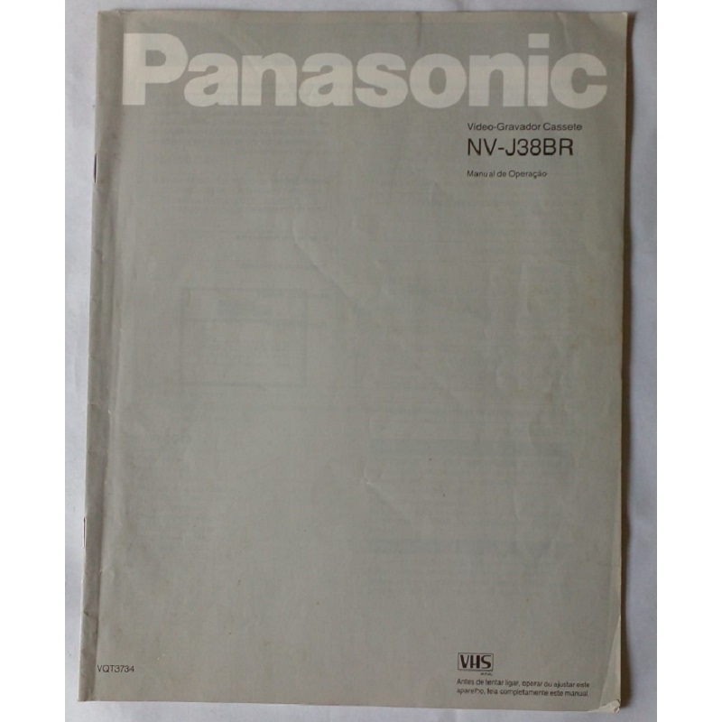 Manual de Instruções Video Cassete Panasonic Nv - J38br - Panasonic