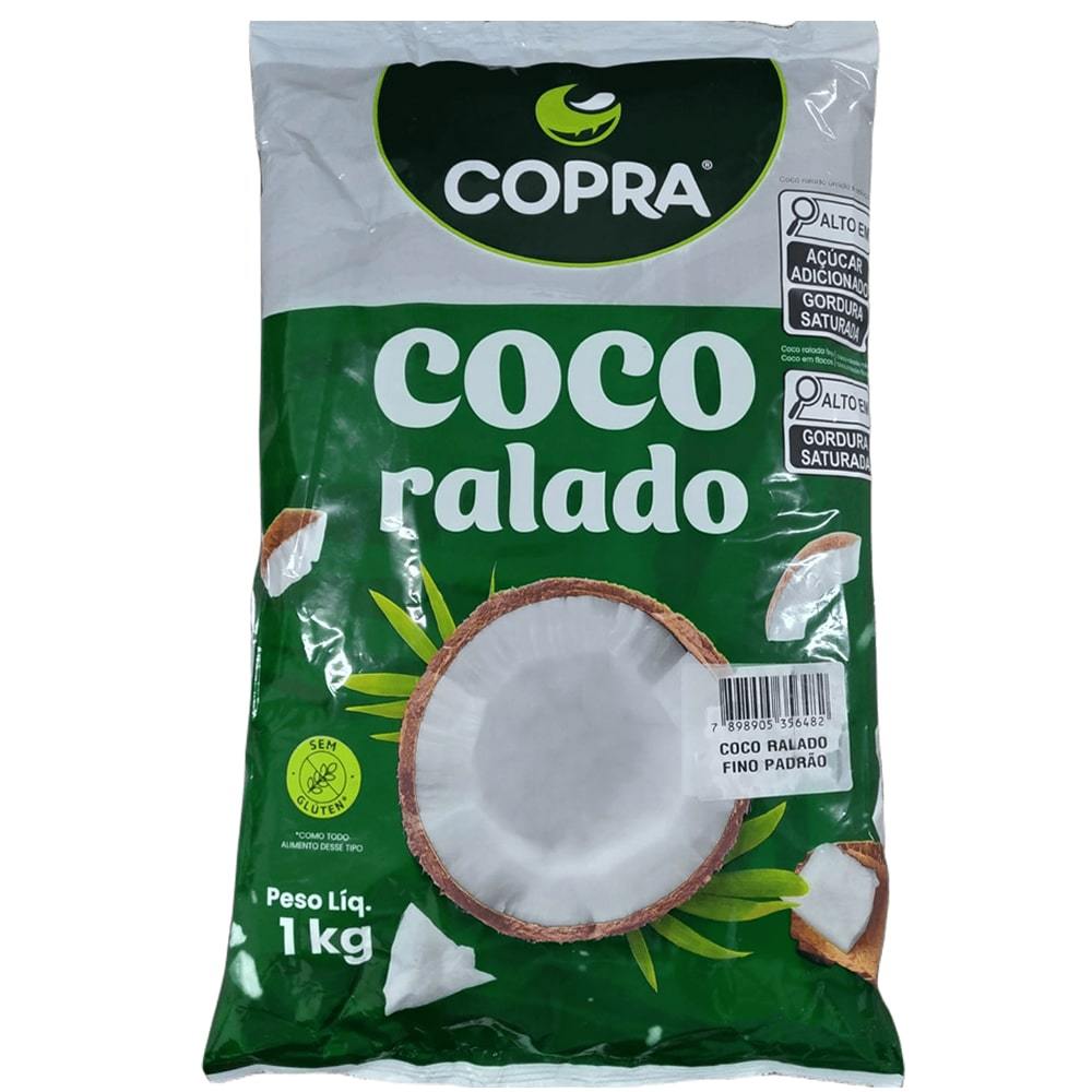 Coco Ralado Fino Linha Profissional Copra de1kg em Oferta na Shopee