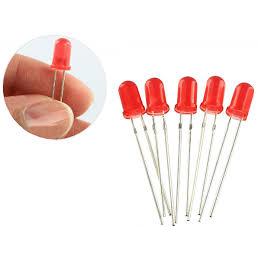 Led Difuso 5mm Vermelho - Pacote Com 10 Peças em Oferta na Shopee