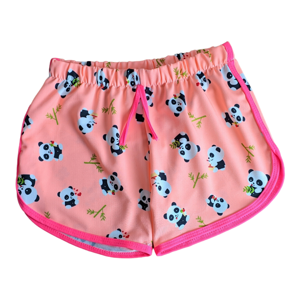 Shortinho com elástico INFANTIL MENINA roupa verão piscina praia 2 ao 6 - Bem Fresquinho I Fácil de Lavar e Secar