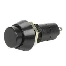 10x Chave Push Button 2 Terminais Com Trava Psd-11a Preto