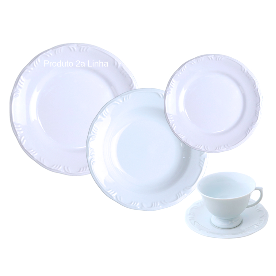 Jogo Aparelho Jantar E Cha 20 Pecas Pomerode Porcelana Schmidt 4 Lugares