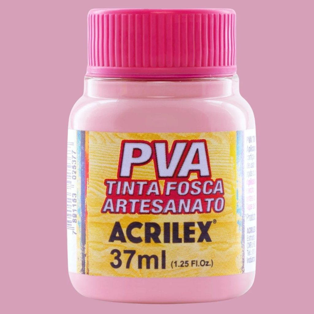 Tinta PVA para Artesanato 37 ml - Cor Rosa - Acrilex
