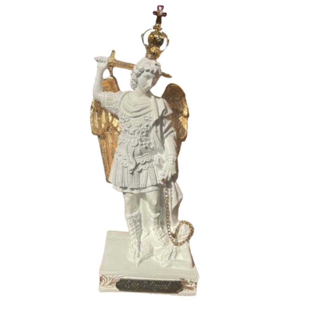Imagem de São Miguel Arcanjo 20cm Monte Gargano Frei Gilson Quaresma Pó de Marmore