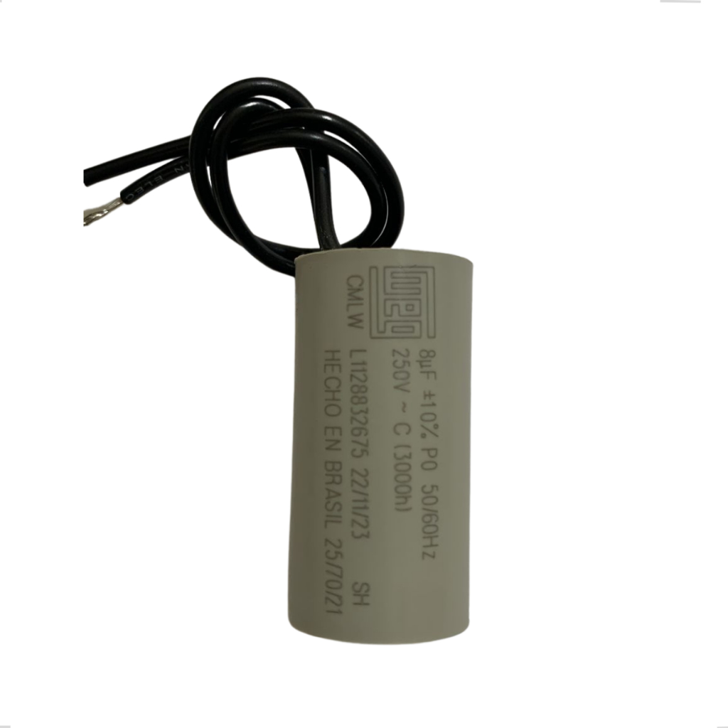 Capacitor Ventilador 8uf 2 Fios 250V Microfarad 2 Fios 110V 220V Ventiladores Portão Eletronico Weg