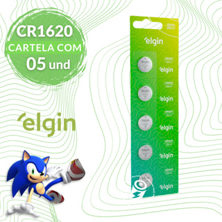 Bateria Pilha Moeda Botão Cr1620 3v Elgin Litio Lithium - 1 Cartela C/ 5 Unidades em Oferta na Shopee
