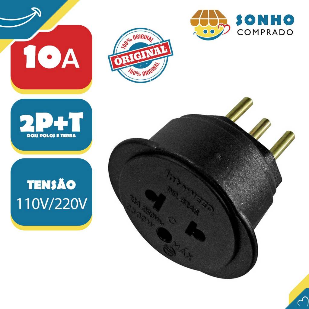 Adaptador Universal 10A PRE ANTIGO-NOVO 044819 InterNEED