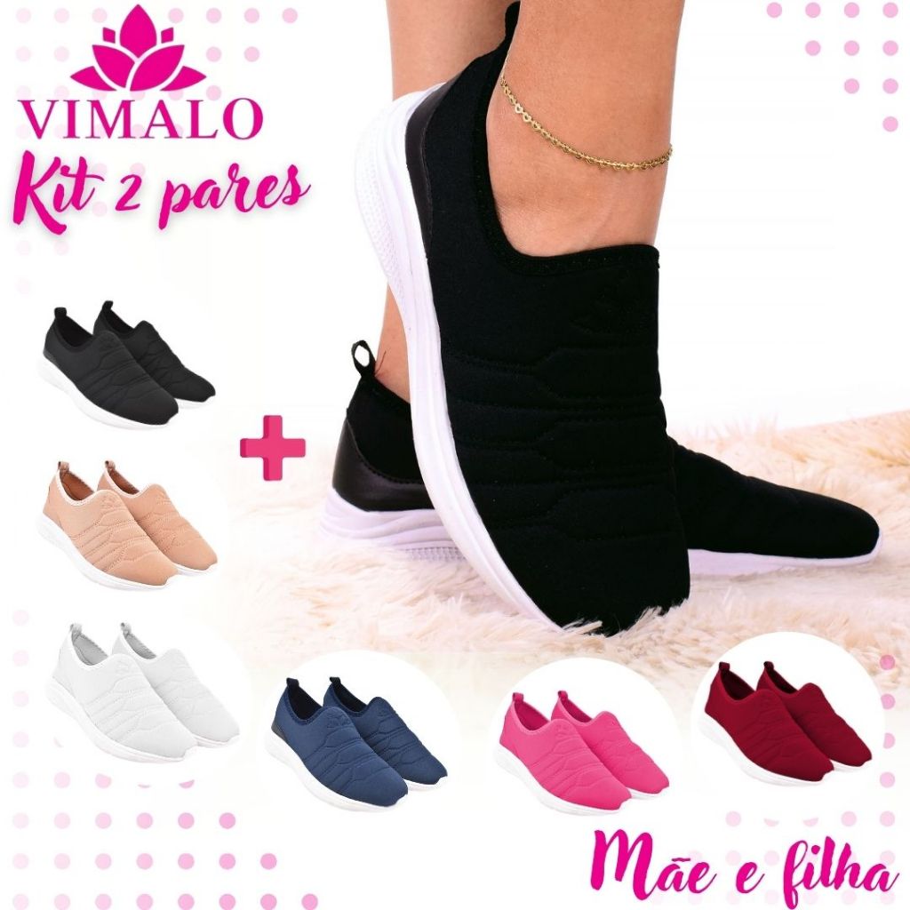 Kit 2 pares Vimalo: VL01 PRETO + ADICIONAL
