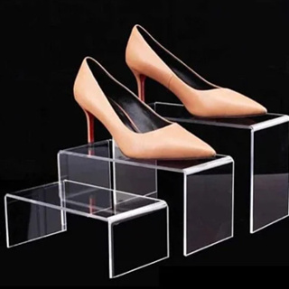 Suporte De Calçado Escadinha Para Vitrine Acrilico Reforçado em Oferta na Shopee