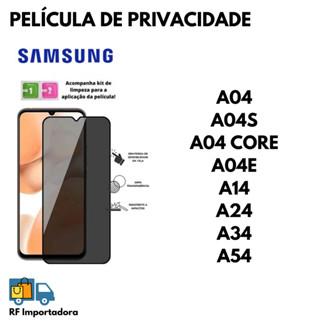 Película De Privacidade 3D Vidro Anti Spy Para Samsung A04 A04S A04 CORE A04E A14 A24 A34 A54 em Oferta na Shopee